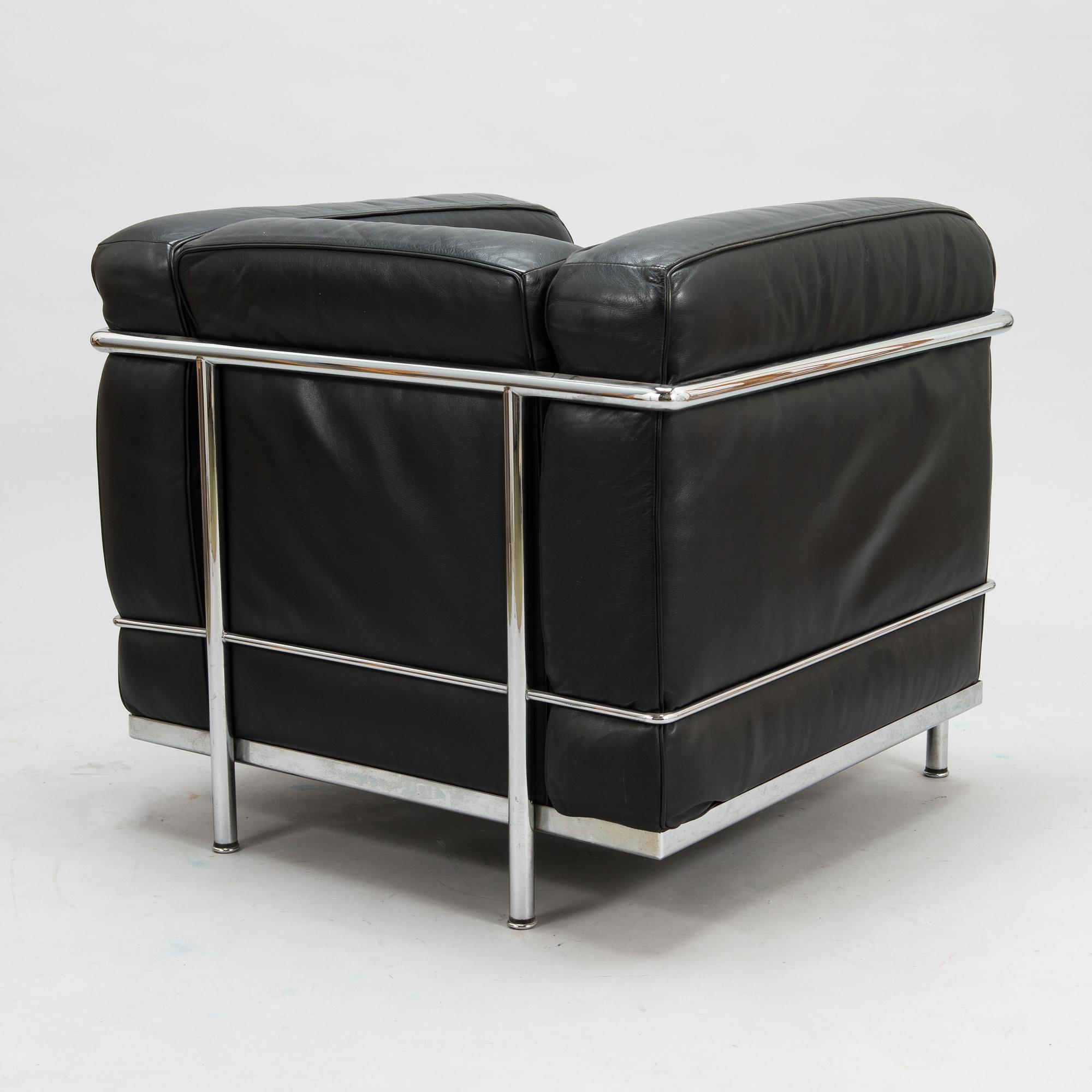 LE CORBUSIER, PIERRE JEANNERET & CHARLOTTE PERRIAND, nojatuoli, "LC2", Cassina, Italia.