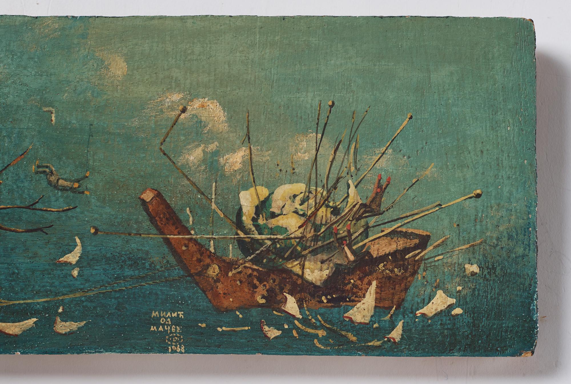 Milić of Mačva, oil on panel, signed and dated 1968.