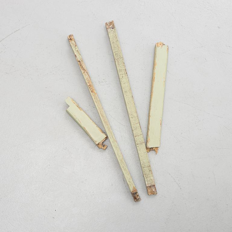 Stolar, 6 st, sengustavianska, sannolikt Lindome, snarlika, omkring 1800.