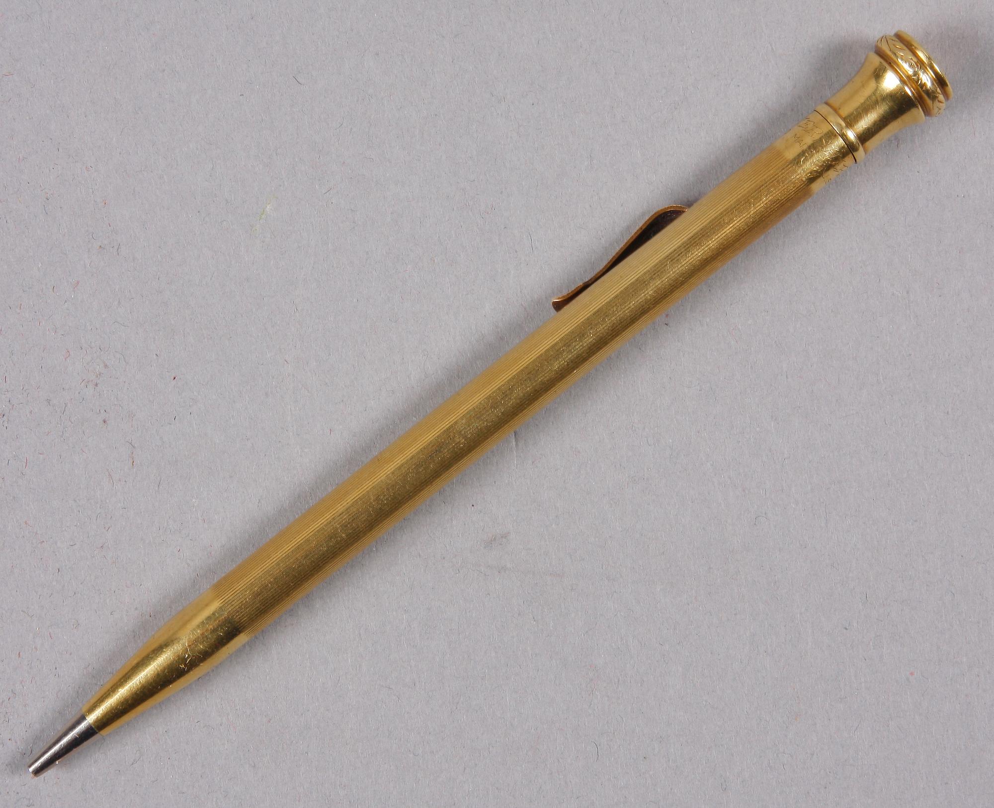 PENNA, guldpläterad, Wahl Eversharp, USA, 1920-30-tal.
