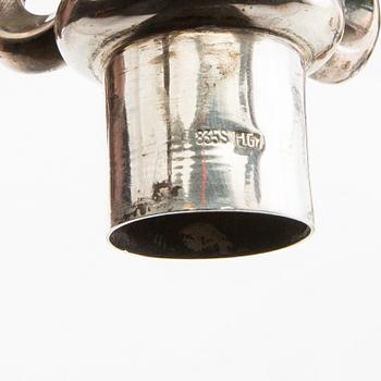 Kandelaberarmar et par silver troligen ab Hugo gryn & Co Stockholm 1900-talets början.