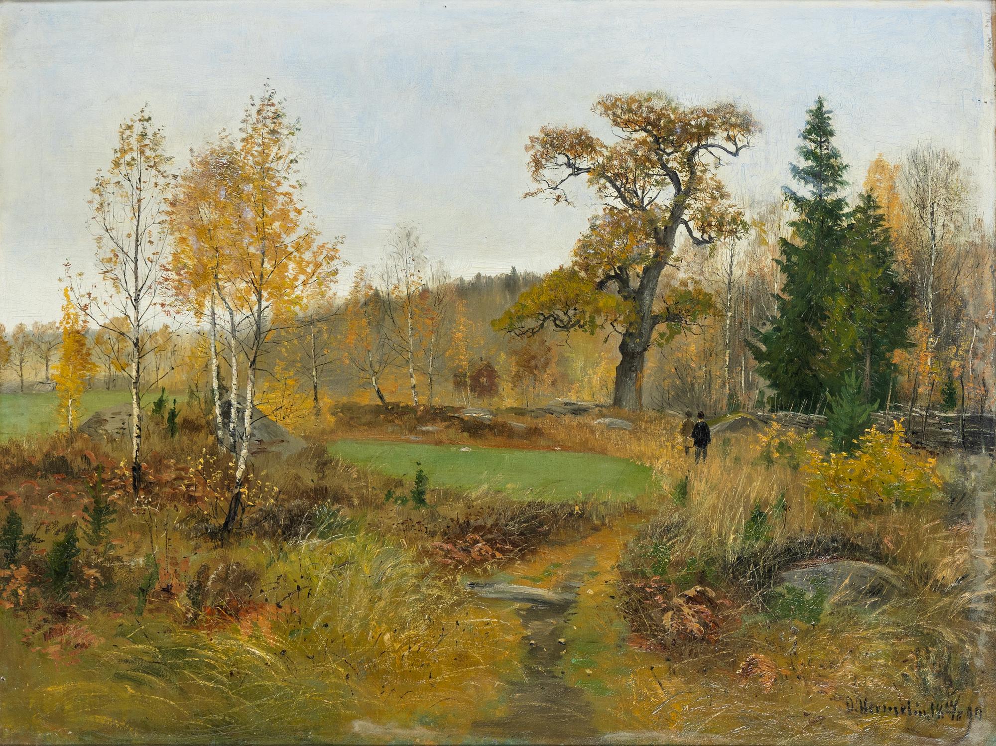 Olof Hermelin, oil on canvas, signed and dated 14/10 1894.