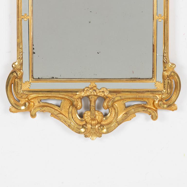 A Rococo mirror, second half of the 18th century.