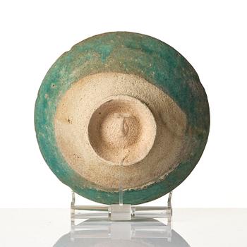 A Kashan pottery bowl, Persia, 13th century.