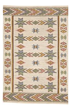 191. Märta Måås-Fjetterström, A CARPET, "Vit botten", flat weave, ca 304 x 204,5 cm, signed AB MMF.