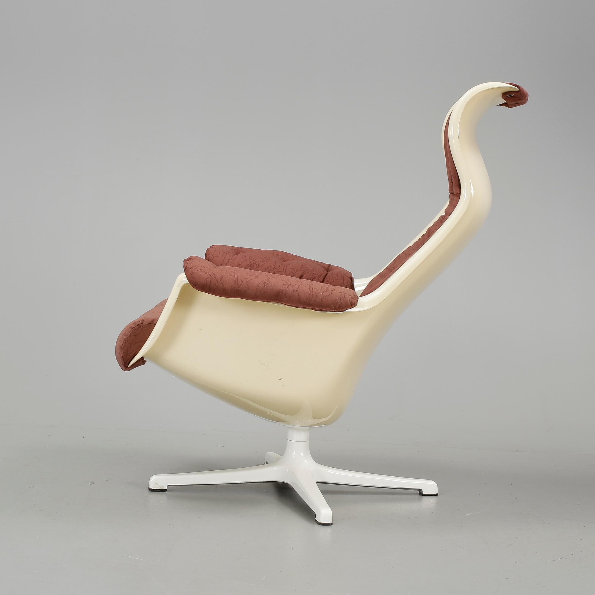 FÅTÖLJ, "Galaxy", Alf Svensson & Yngvar Sandström, Dux, 1970-tal.