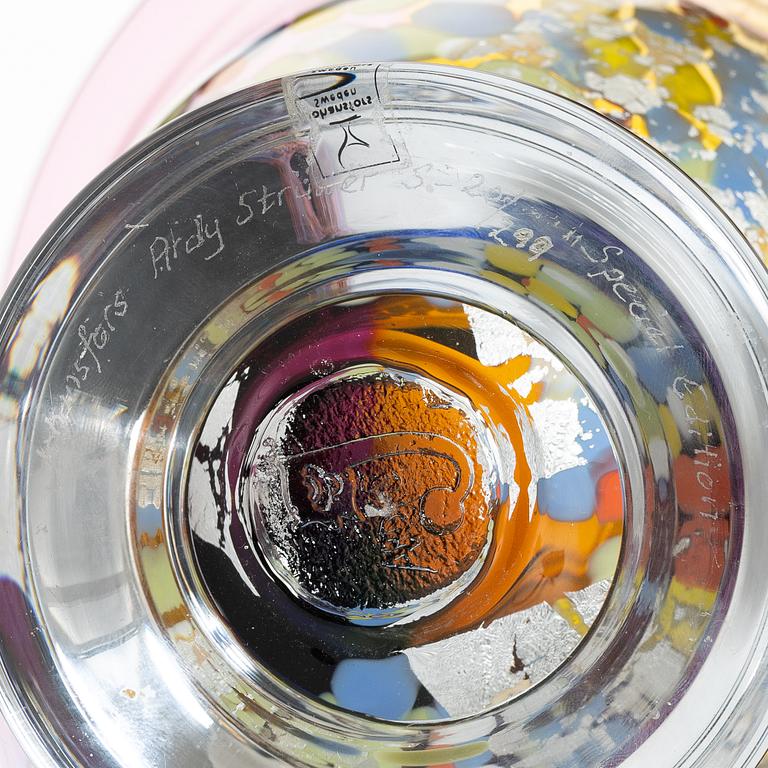 Ardy Strüwer, a glass vase and a dish, Johansfors.