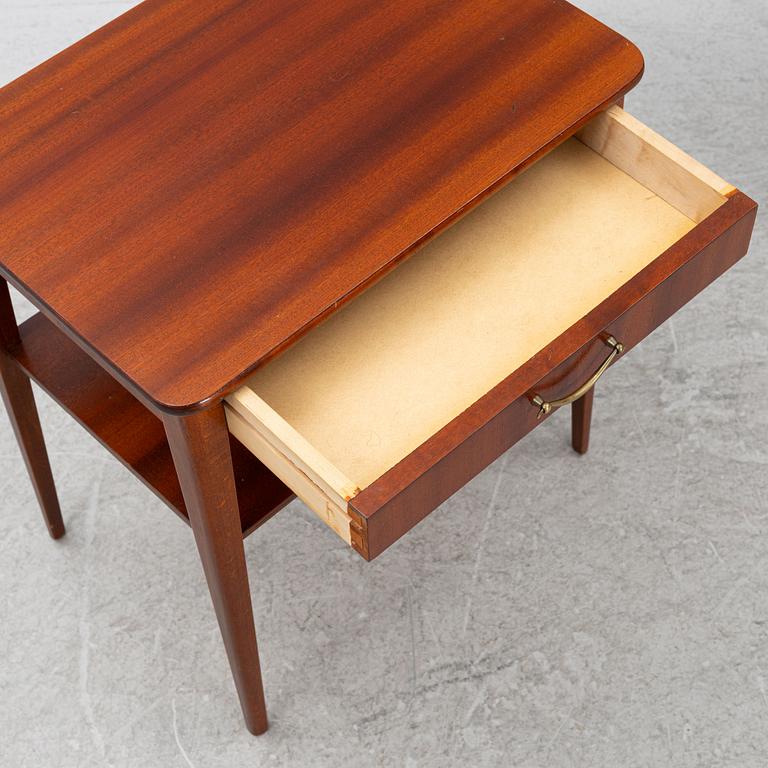 Bedside tables, a pair, Björkås Möbelfabrik, Nässjö, 1950s/60s.