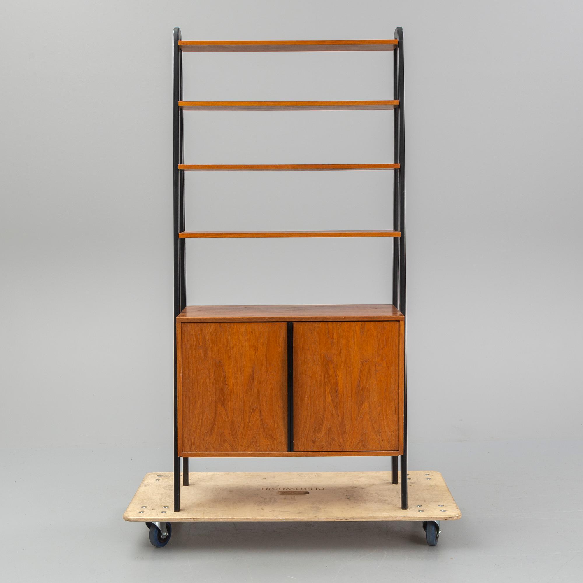 A Swedish book shelf, probably 1950s. Signed Bräntorps.