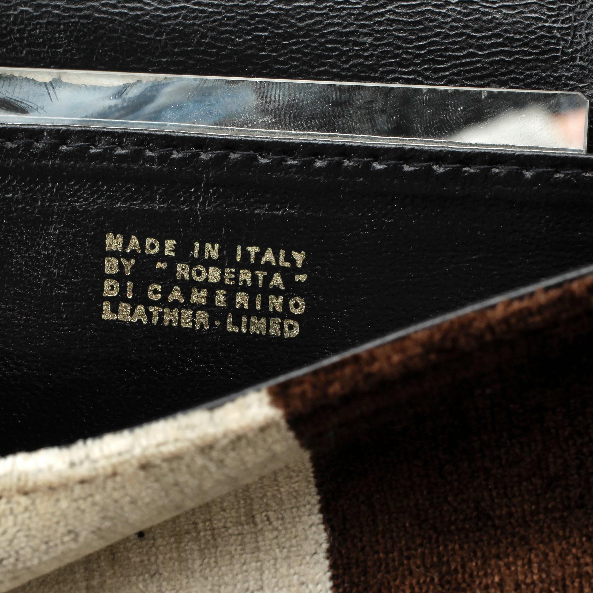 ROBERTA DI CAMERINO, a velvet clutch.