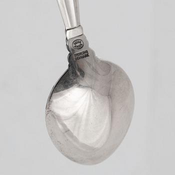 Georg Jensen, kaffeskedar, 12 delar, silver, "Konge", 1915-1919, Danmark.