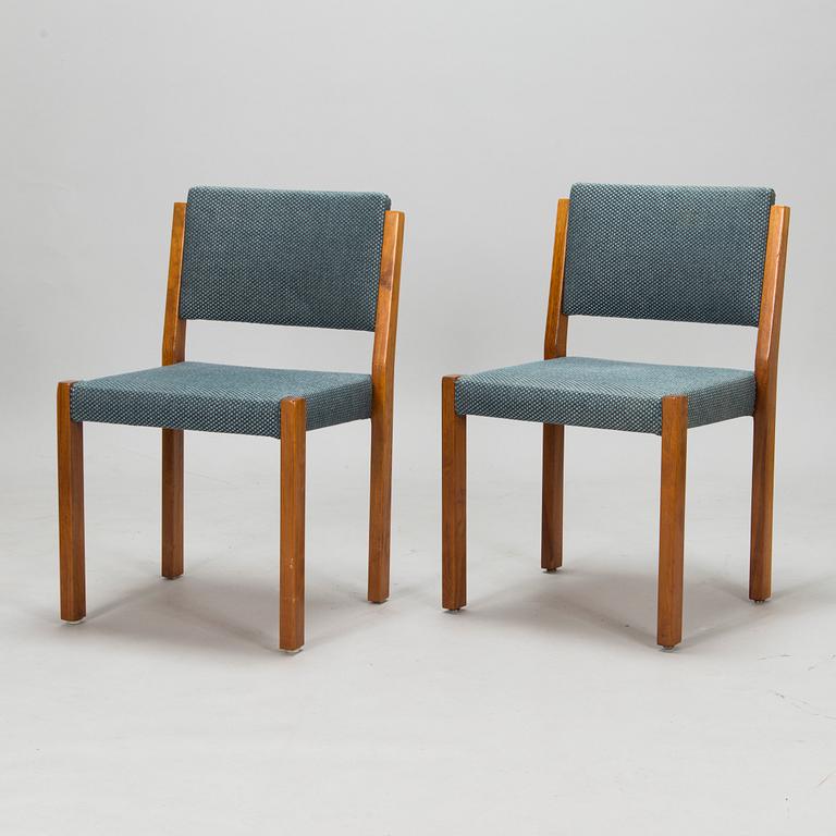 Olavi Hänninen, A set of six 1960s 'Dupla' chairs, Huonekaluliike Mikko Nupponen, Lahti, Finland,