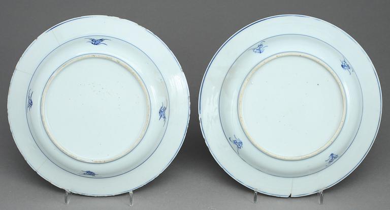 TALLRIKAR, 4 st, porslin, Kina, 1800-tal.