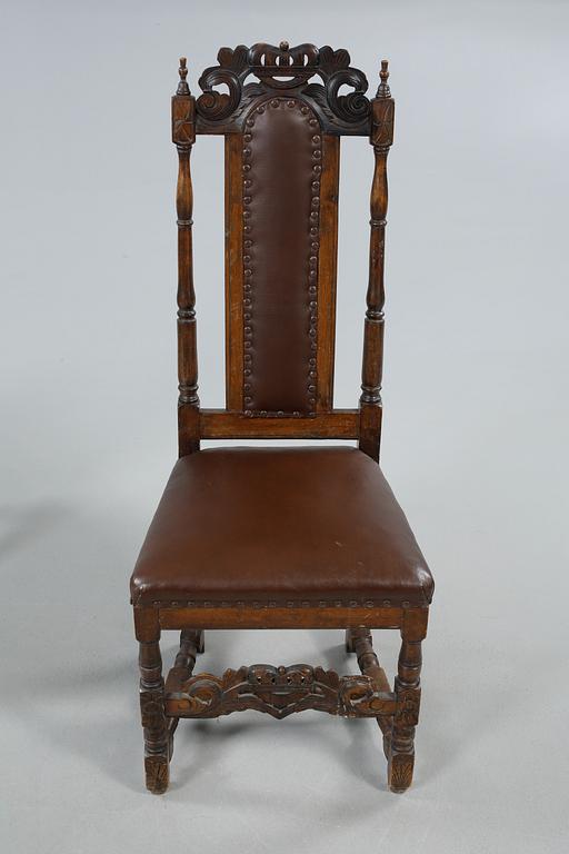 STOLAR, 2+2 st, sk "Crown chairs", barockstil, 1800-talets slut.