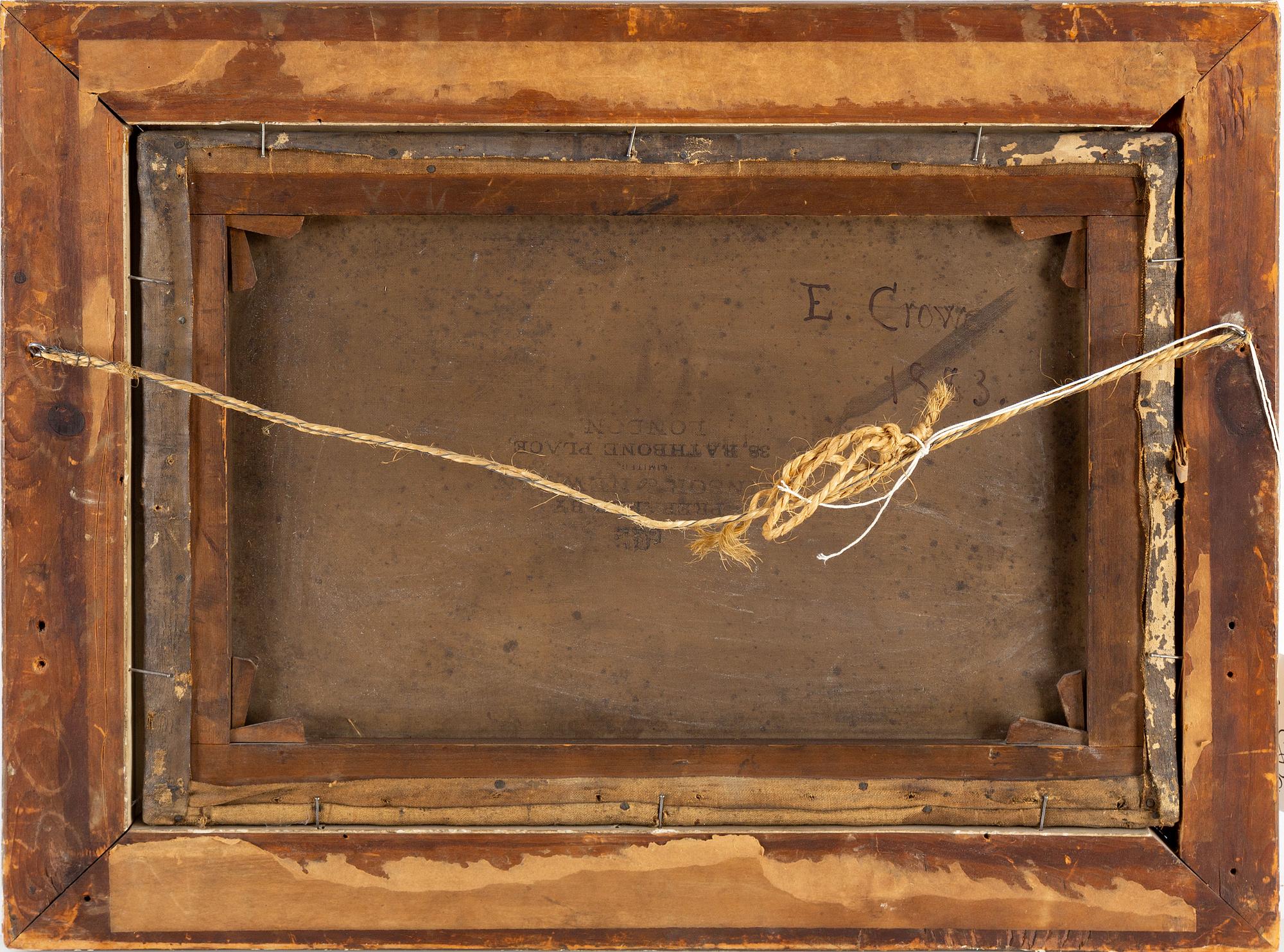 EYRE CROWE, oil on canvas, signed and dated 1883.