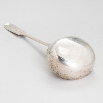 A Russian silver ladle, mark of Imperial Purveyor Morozov, assay master Aleksandr Shevyakov, Saint Petersburg 1896.