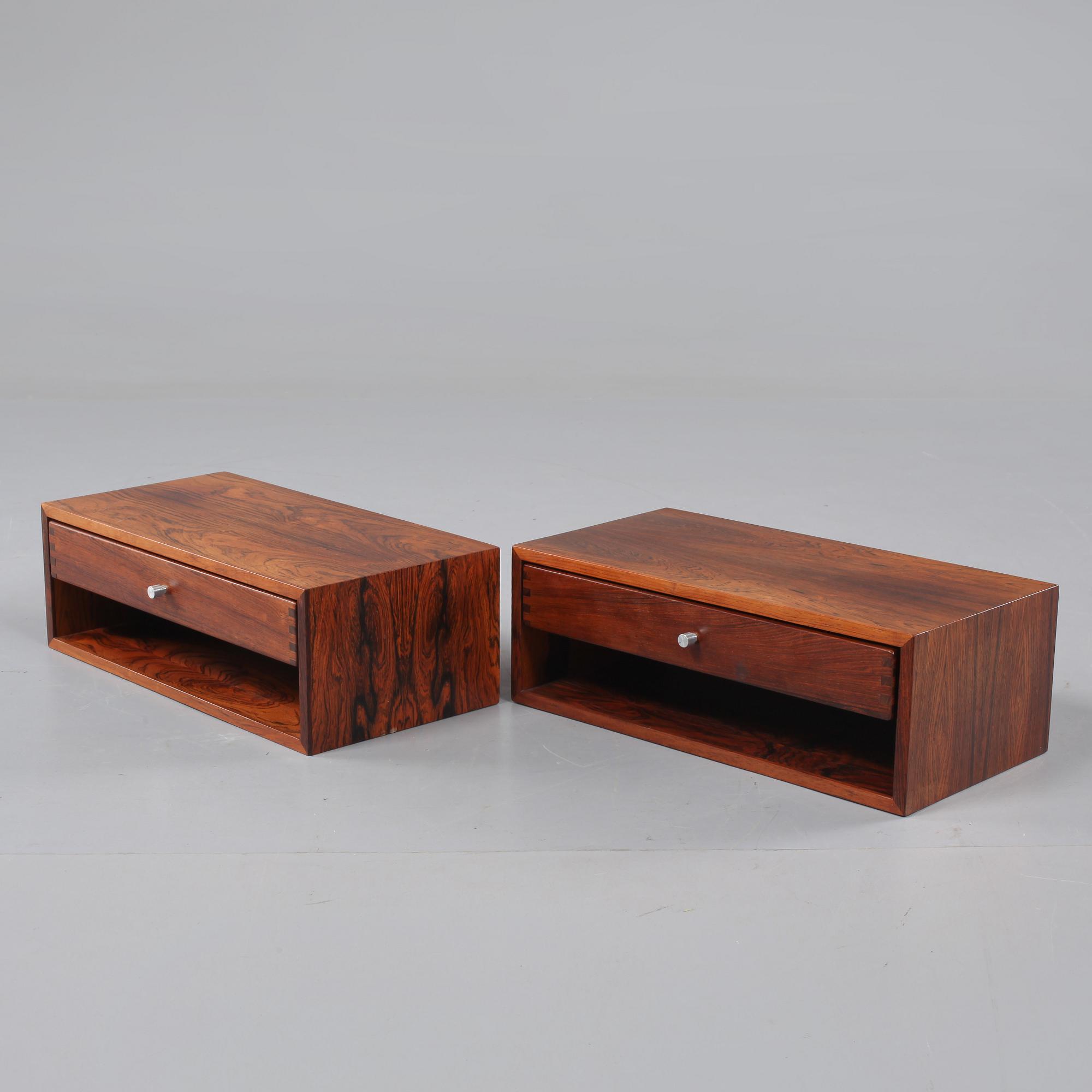VÄGGHYLLOR, 2 st, Aksel Kjaersgaard, Danmark, 1960/1970-tal.