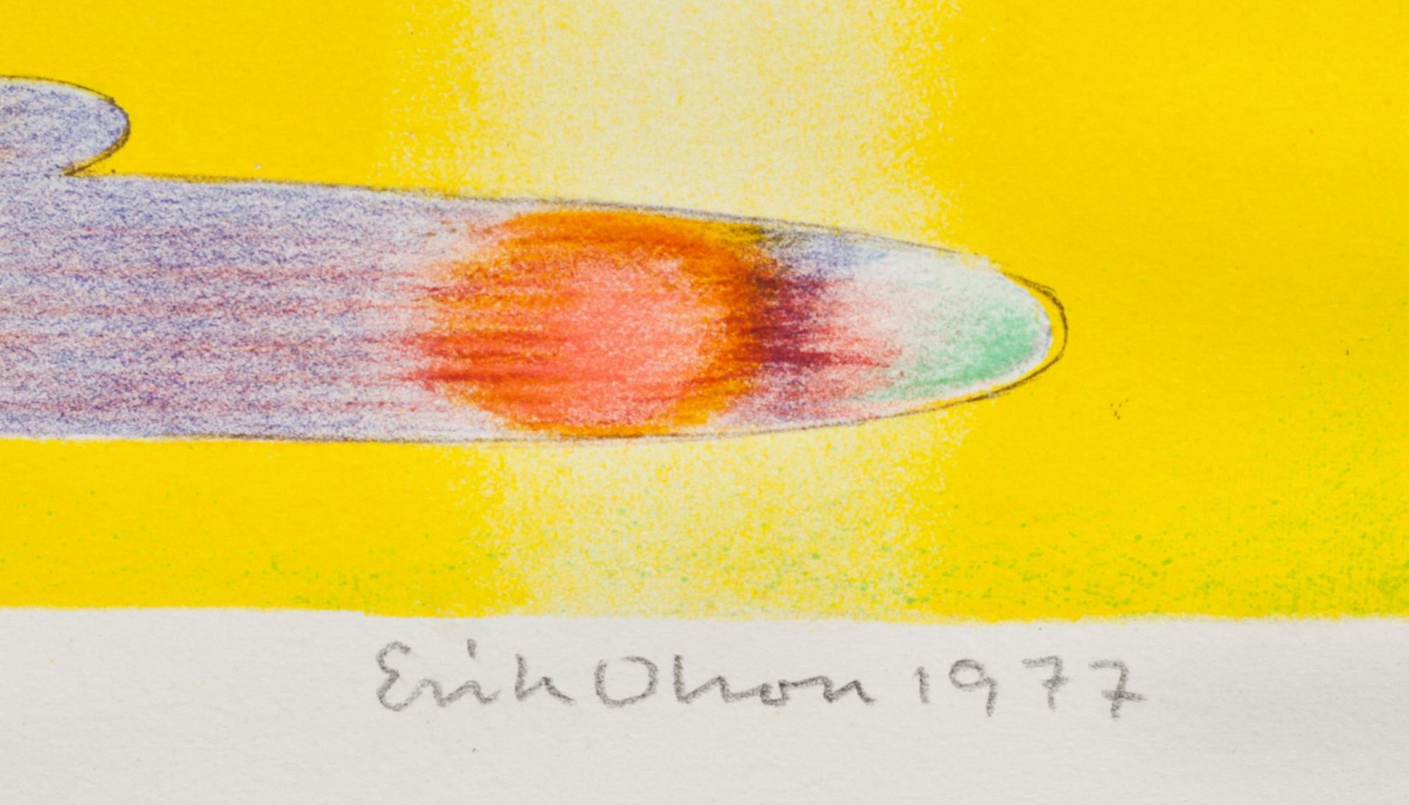 ERIK OLSON, färglitografi, signerad, daterad 1977 och numrerad 133/360.