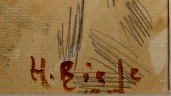 HELMI BIESE, vesiväri, signeerattu.