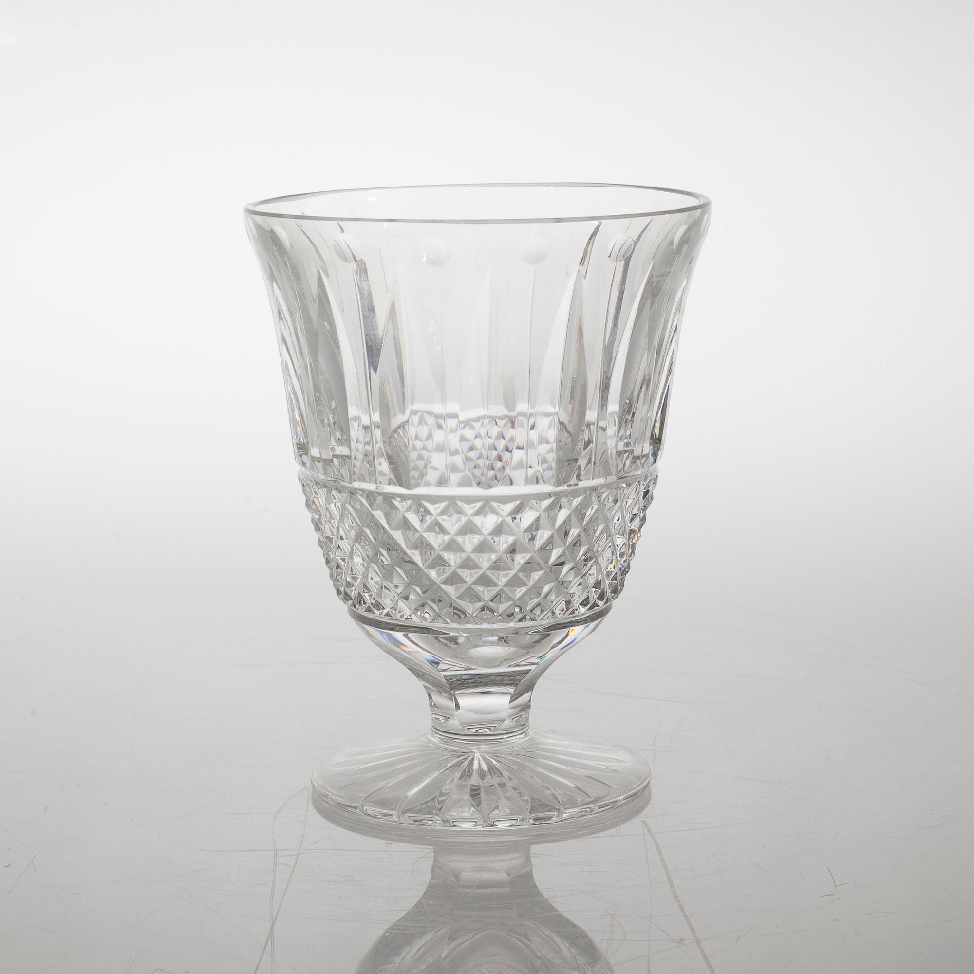 A glass tableware collection of 61 pcs, "Tommy" by Saint-Louis, France, late 20th century.