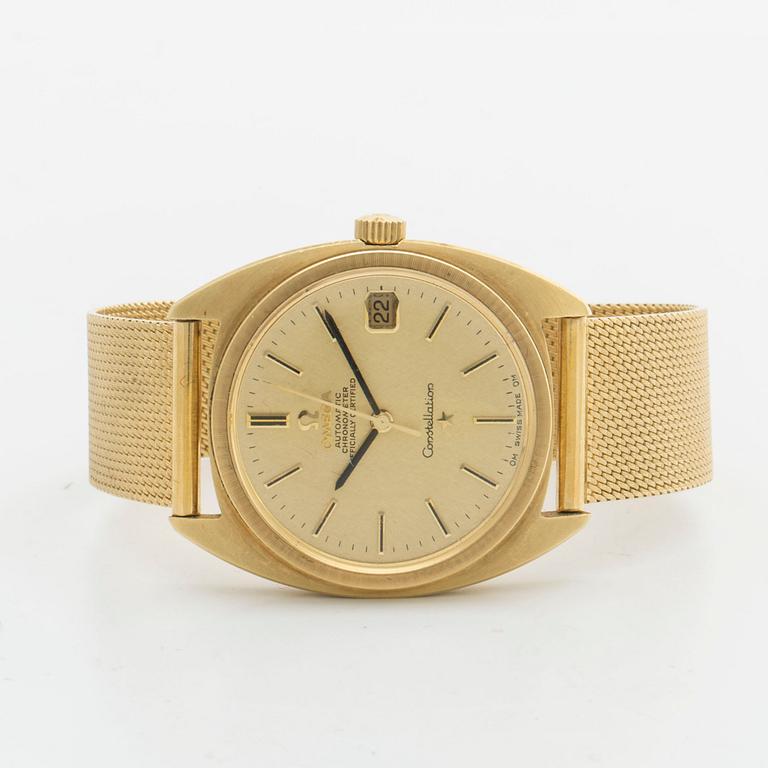 OMEGA CONSTELLATION, wristwatch, 18Kgodl, 35 mm, automatic, chronometer. Weight c:a 84 g.