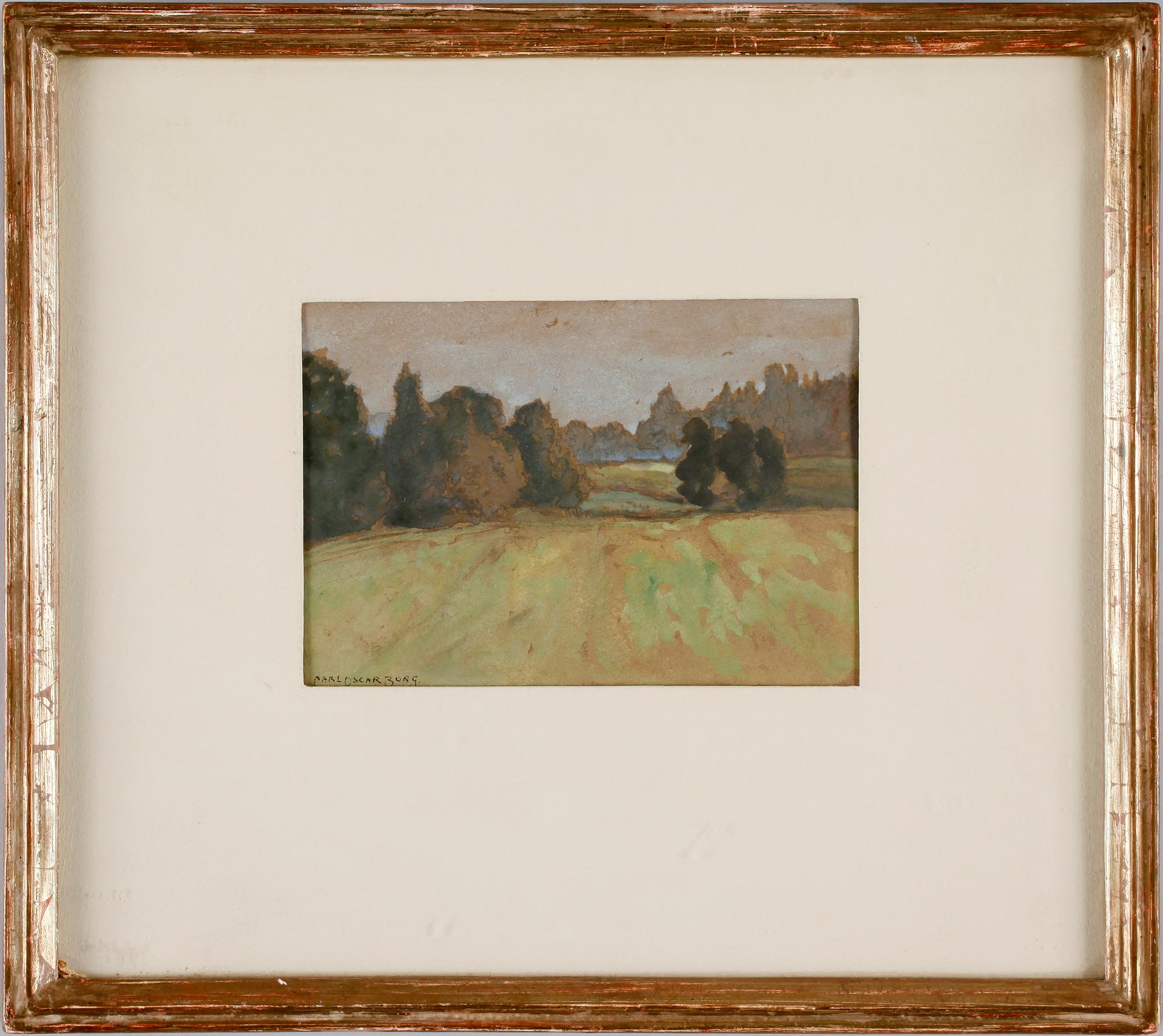 CARL OSKAR BORG, akvarell. Sign.