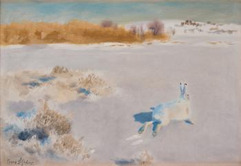 659. Bruno Liljefors, Bounding Winter Hare.