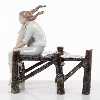 Ernest Massuet, figurine, "Sunset at the Pier", Lladró, Spain.