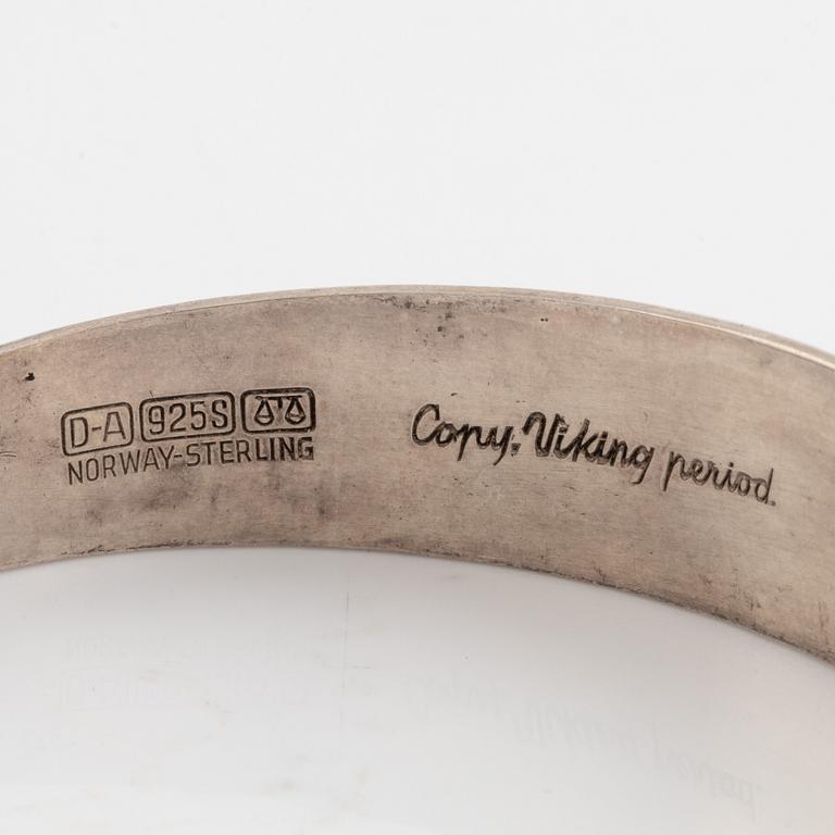 David Andersen, armring, sterling silver, vikingastil, Norge.