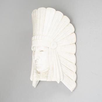 GUNNAR NYLUND, a stoneware sculpture of an indian head, Rörstrand, Sweden 1940's.