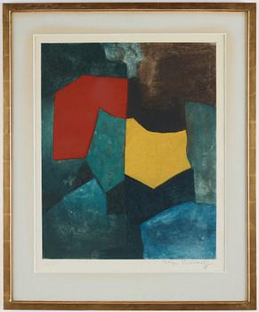 Serge Poliakoff, "Composition rouge, verte, jaune et bleue".