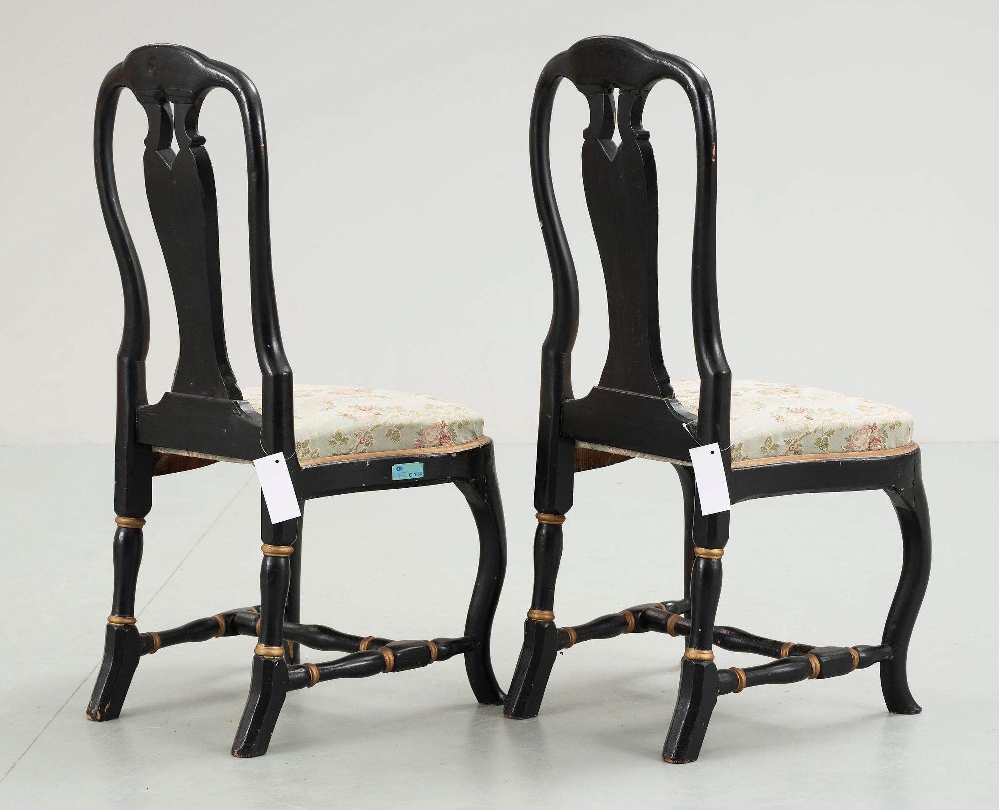 STOLAR, ett par, rokoko, 1700-tal.