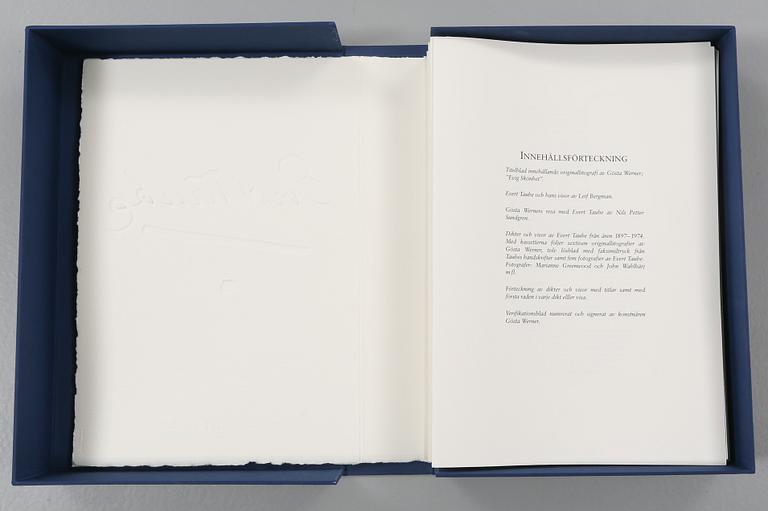 GÖSTA WERNER, portfölj med 11 litografier, signerad och numrerad 12/225, Galerie Aix, Stockholm.
