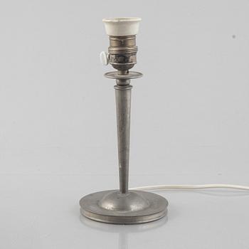 Firma Svenskt Tenn, a pewter table light, Stockholm 1944.