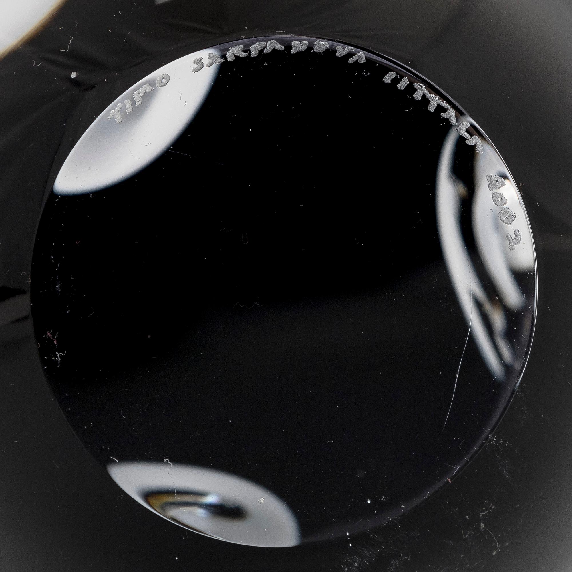 Timo Sarpaneva, a 'Claritas' glass sculpture, signed Timo Sarpaneva Iittala 2002.