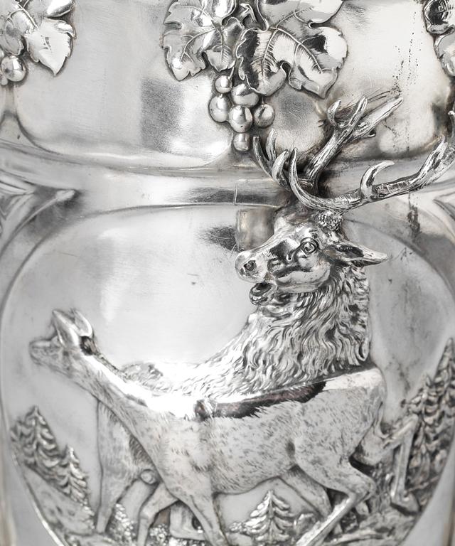 VINKYLARE, nysilver, jugend, troligen WMF, Tyskland, 1910-talet.