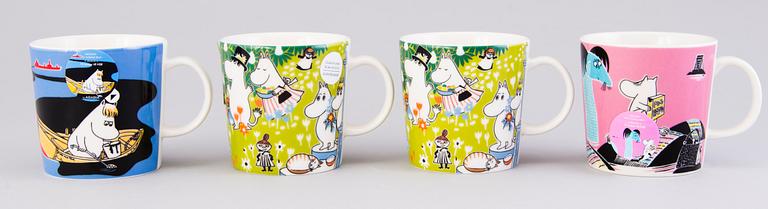 MOOMIN-MUGS, 8 pcs, porcelain, 'Special mugs', Moomin Characters, Arabia 2010-2017.