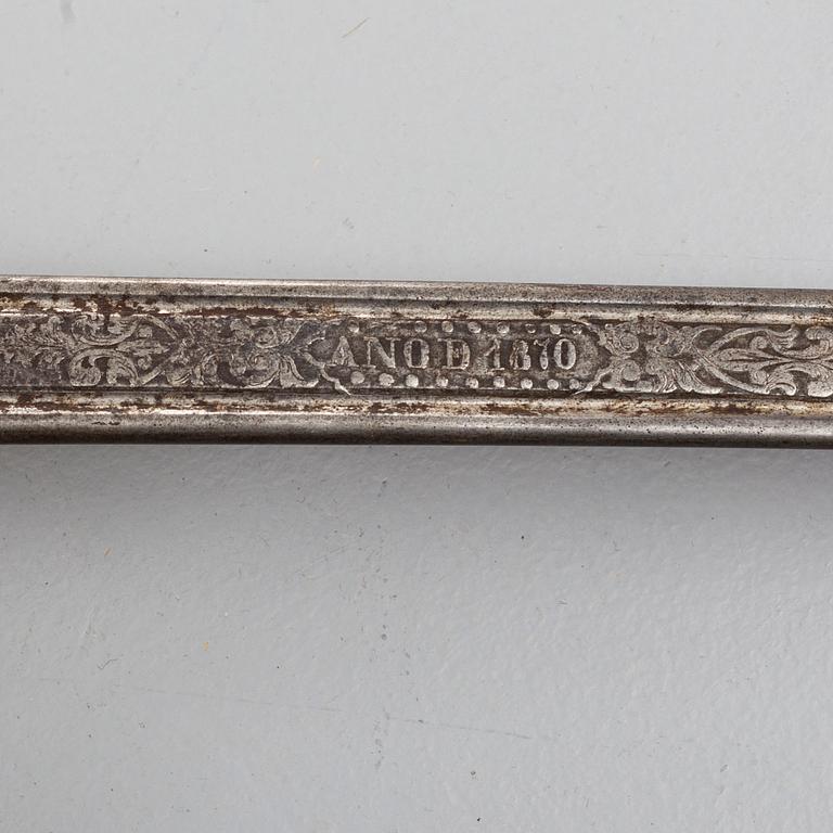 SABEL, m/1851, spansk, för infanteriet, daterad 1870.