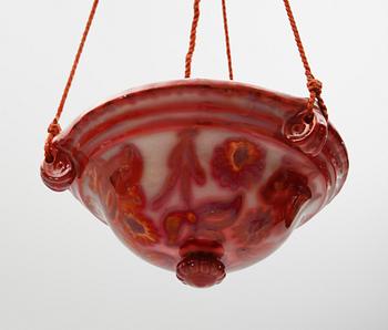 TAKAMPEL, porslin, Höganäs, 1900-talets första hälft. Höjd ca 70 cm.