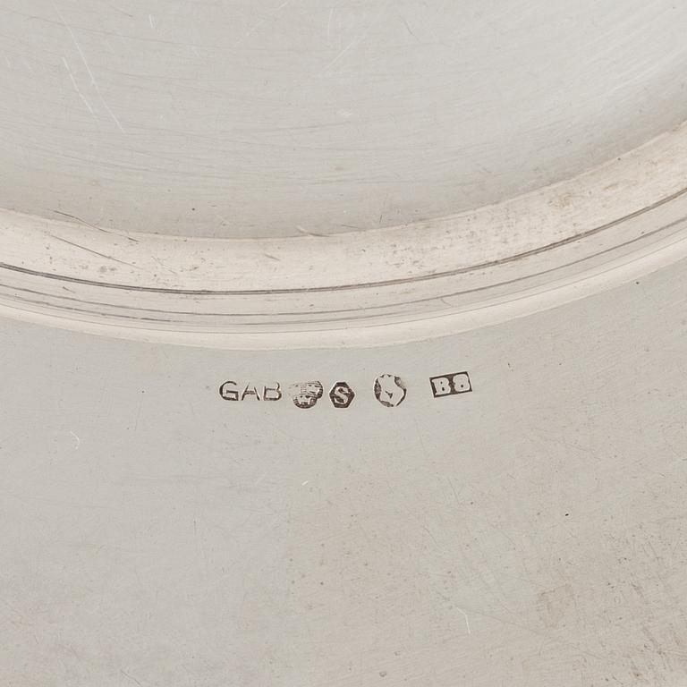 A Swedish silver Bowl, Dish, Beaker and Lided Box.