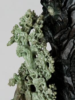 SKULPTUR, jade. Kina, 1900-talets första hälft.