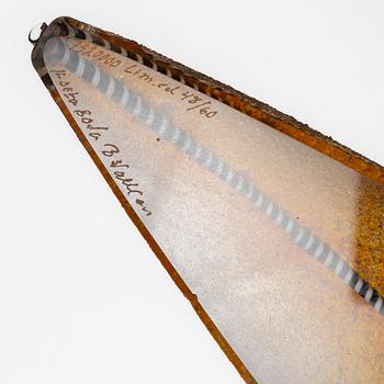 Bertil Vallien, skulptur, båt, glas, ed 48/60, Kosta Boda, signerad.