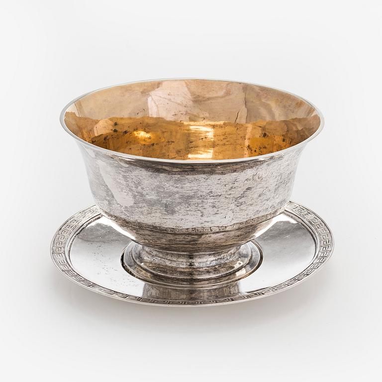 Joachim Flodin, sauce boat with tray, Stockholm 1823.