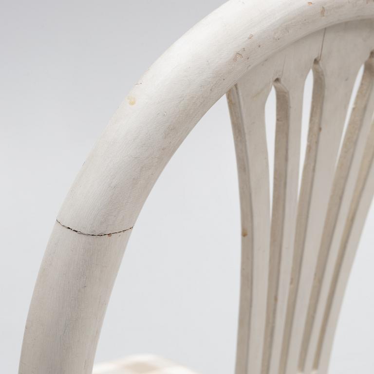 Four matched chairs, 19th century.