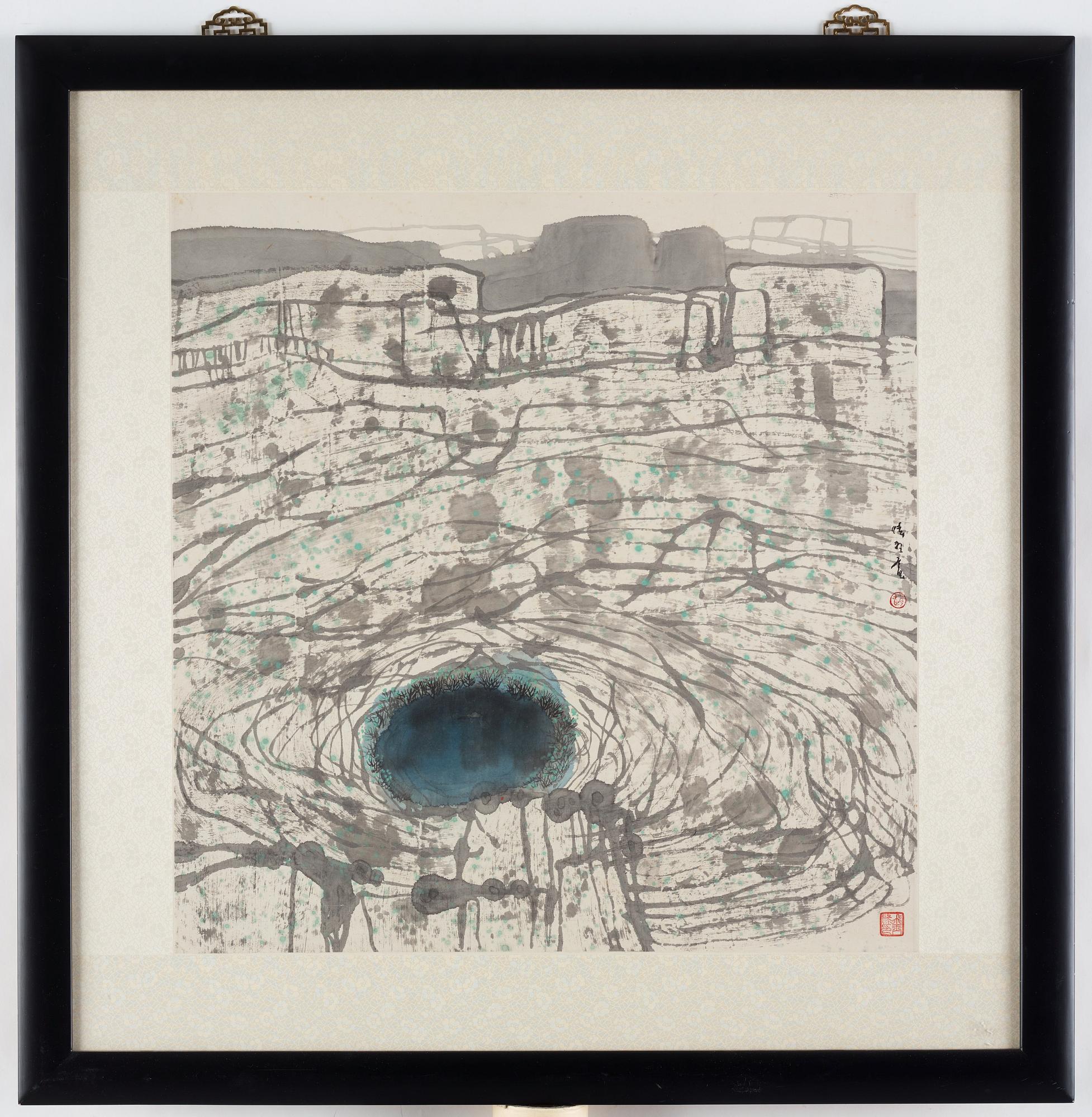 Zhao Zhunwang, född 1944, färg och tusch på papper.