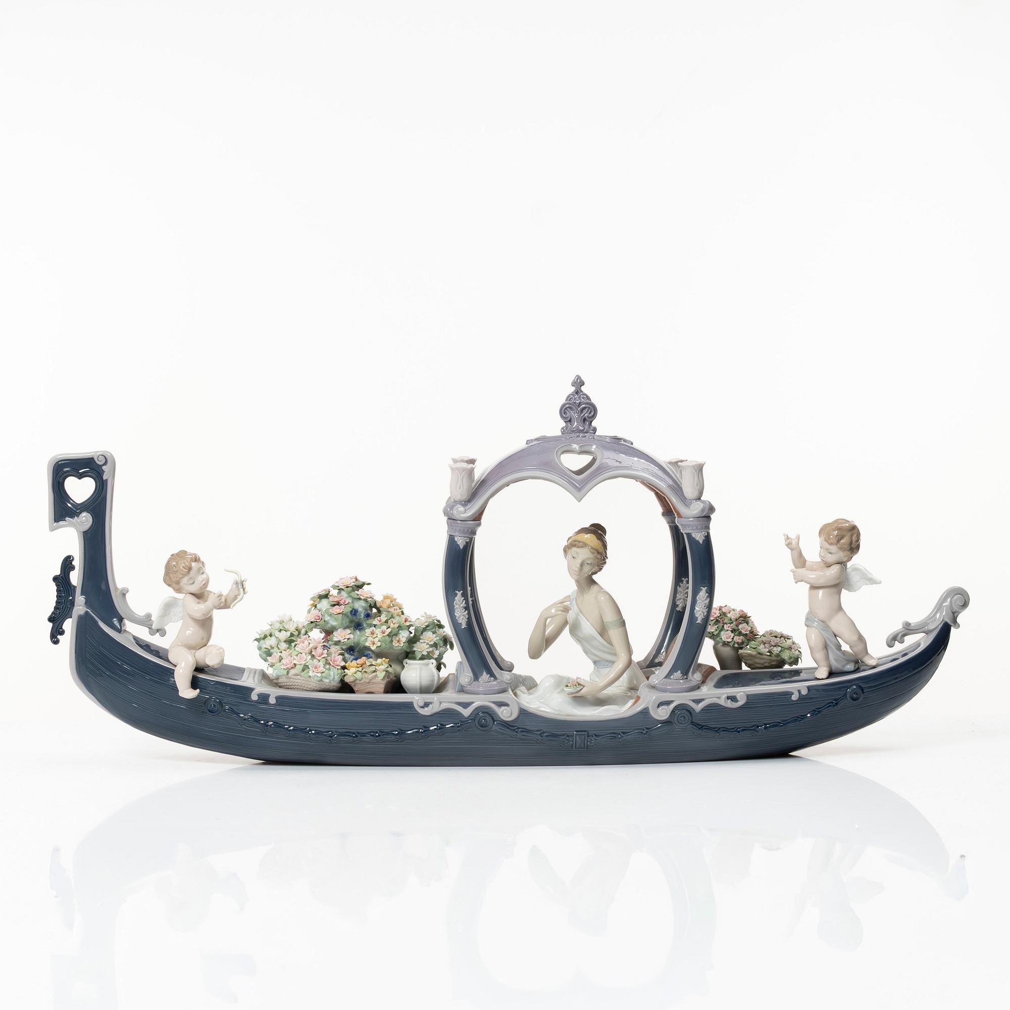 Juan Ignacio Aliena, figurin, "Gondola of Love", Lladró, Spanien.