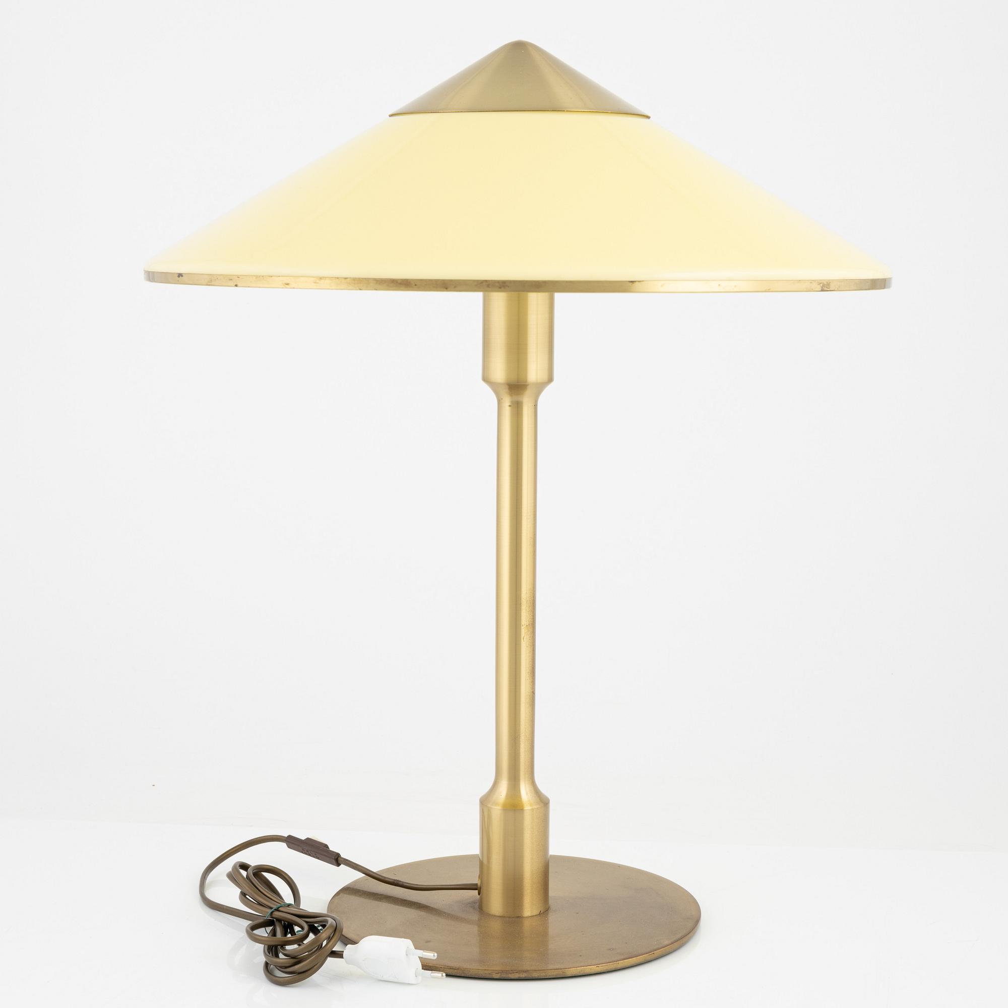 A brass table light, 'Kongelys', Fog & Mørup, Denmark, second half of the 20th Century.