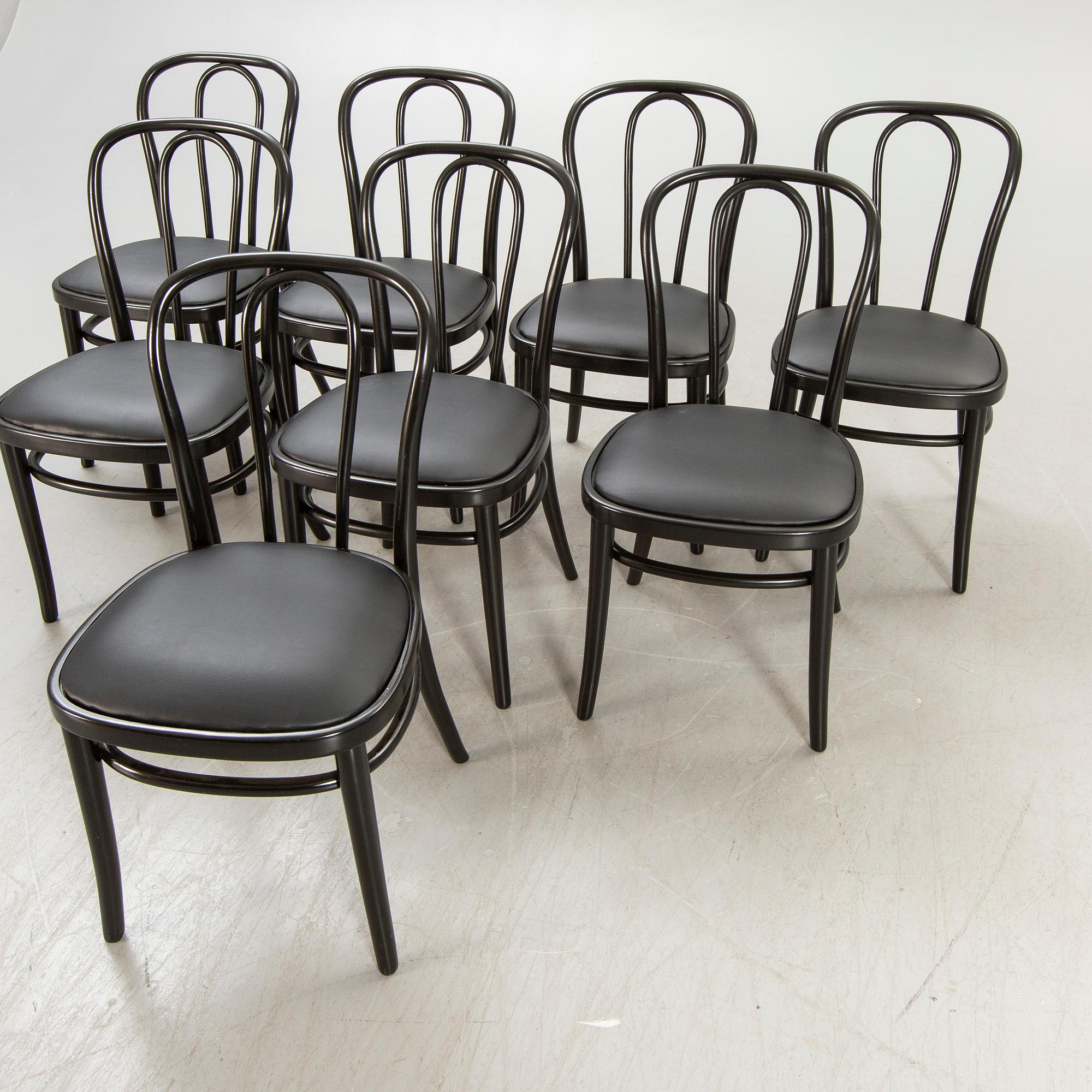 Stolar 8 st "Wien" Gemla möbler 1900-talets senare del.