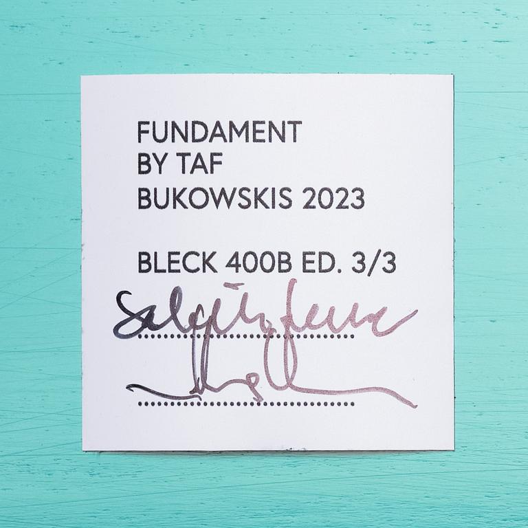 TAF, Gabriella Lenke & Mattias Ståhlbom, "Bleck 400B", table, ed. 3/3.
