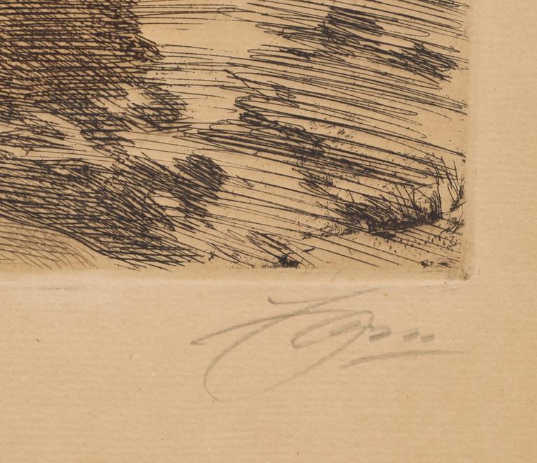 ANDERS ZORN, etsning, signerad.
